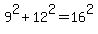 9%5E2%2B12%5E2=16%5E2