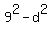 9%5E2+-+d%5E2