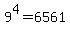 9%5E4+=+6561
