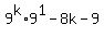 9%5Ek%2A9%5E1-8k-9