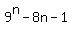 9%5En-8n-1