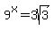 9%5Ex=3sqrt%283%29