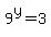 9%5Ey=3