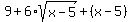 9+%2B+6%2Asqrt%28x-5%29+%2B+%28x-5%29