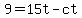9+=+15t+-+ct
