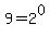 9+=+2%5E0