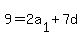 9+=+2a%5B1%5D+%2B+7d