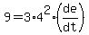 9+=+3%2A4%5E2%2A%28+de%2Fdt%29