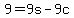 9+=+9s+-+9c