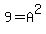 9+=+A%5E2