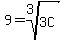 9+=+root%283%2C3C%29