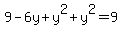 9-6y%2By%5E2+%2B+y%5E2+=+9
