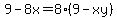 9-8x=8%289-xy%29