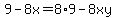 9-8x=8%2A9-8xy%29