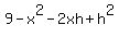 9-x%5E2-2xh%2Bh%5E2