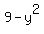 9-y%5E2