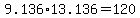 9.136%2A13.136+=+120