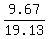 9.67%2F19.13