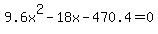9.6x%5E2-18x-470.4+=+0