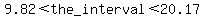 9.82%3Cthe_+interval%3C20.17