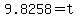 9.8258+=t