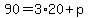 90=3%2A20%2Bp