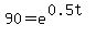 90+=+e%5E%280.5t%29
