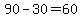 90+-+30+=+60