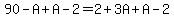 90-A%2BA-2=2%2B3A%2BA-2
