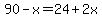 90-x=24%2B2x