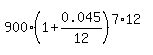 900%2A%281%2B0.045%2F12%29%5E%287%2A12%29