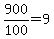 900%2F100=9