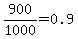 900%2F1000=0.9