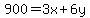 900=3x%2B6y