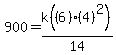 900=k%28%286%29%284%29%5E2%29%2F14