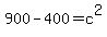 900-400=c%5E2+