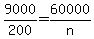 9000%2F200+=+60000%2Fn