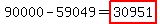 90000+-59049+=+highlight%2830951%29