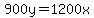 900y=1200x