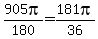 905pi%2F180=181pi%2F36