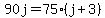 90j=75%28j%2B3%29