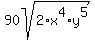 90sqrt%282%2Ax%5E4%2Ay%5E5%29