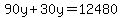 90y%2B30y=12480