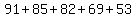 91%2B85%2B82%2B69%2B53