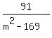 91%2F%28m%5E2-169%29