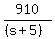910%2F%28%28s%2B5%29%29