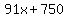 91x%2B750%29=2%28x%5E2%2B3x%29