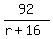 92%2F%28r%2B16%29