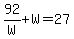 92%2FW%2BW=27