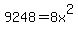 9248+=+8x%5E2